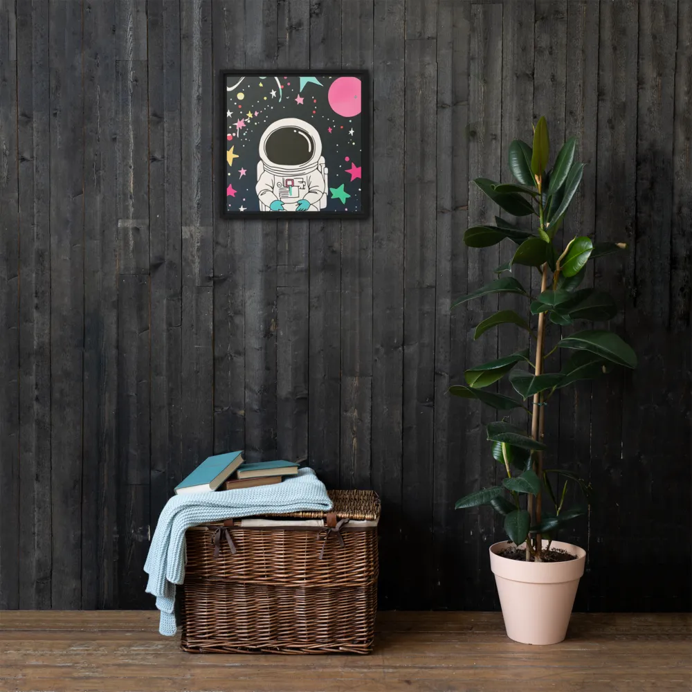 Cosmic Dreamer | Canvas with Black Frame | 16″×16″