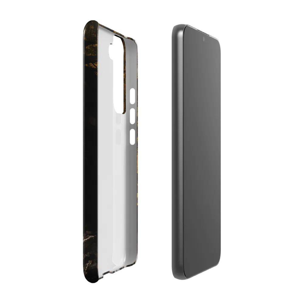 Golden Elegance: A Modern Profile Portrait