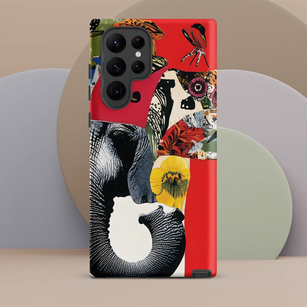 Whimsical Elephant: A Vibrant Collage of Life