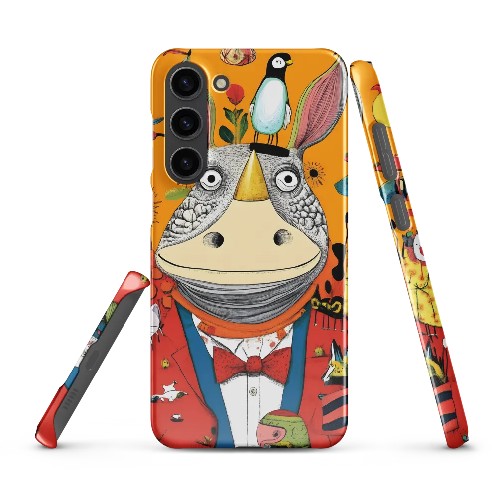 Whimsical Rhinoceros: A Playful Encounter