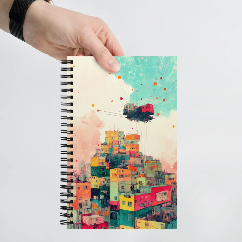 Whimsical Cityscape: A Surreal Journey | Spiral Notebook