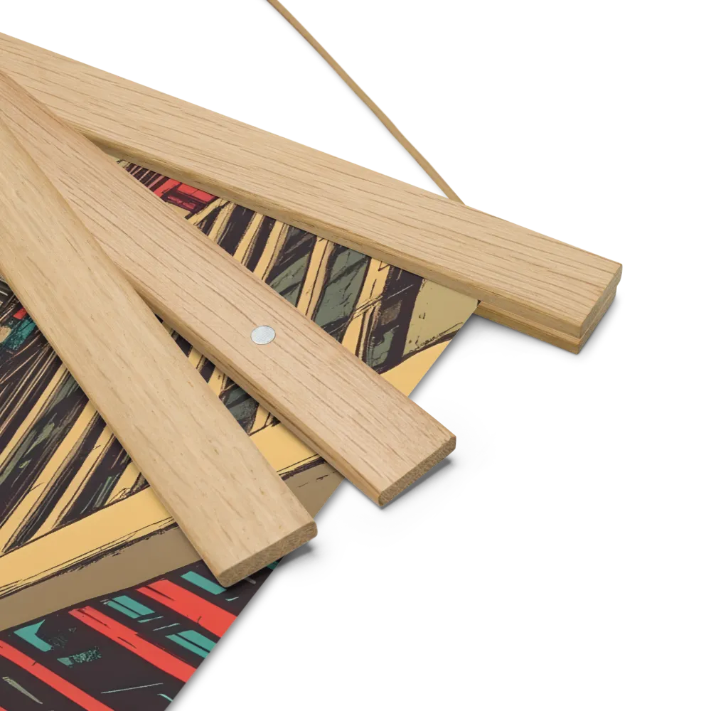 Urban Symphony | Poster With Oak Wood Hanger | 10″×10″