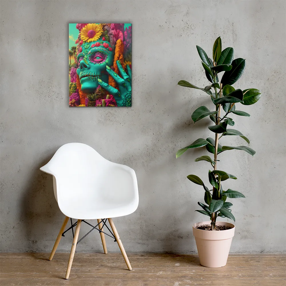 Ethereal Skull Garden | Canvas | 18″×24″