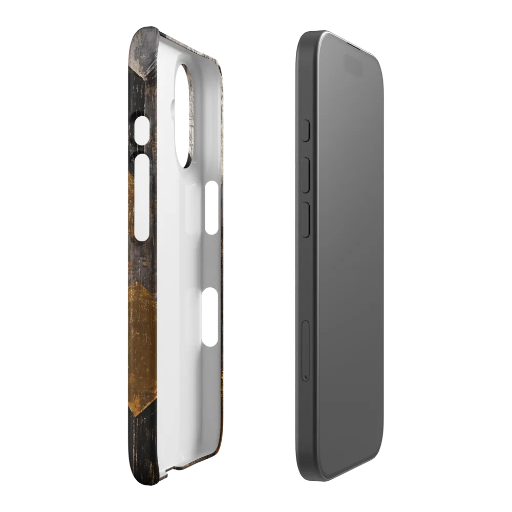 Geometric Harmony in Gold and Black | Phone Case |  16 | Snap Case | Matte