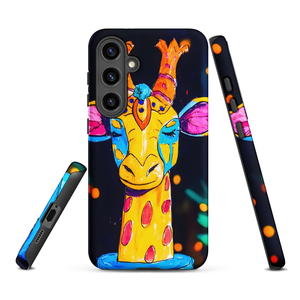 Whimsical Giraffe in Vibrant Colors