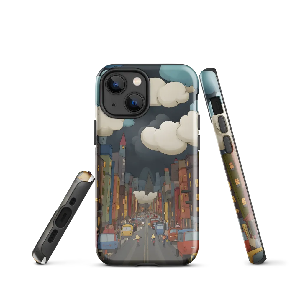 Urban Symphony: A City Awakens at Dusk | Phone Case |  13 mini | Tough Case | Glossy