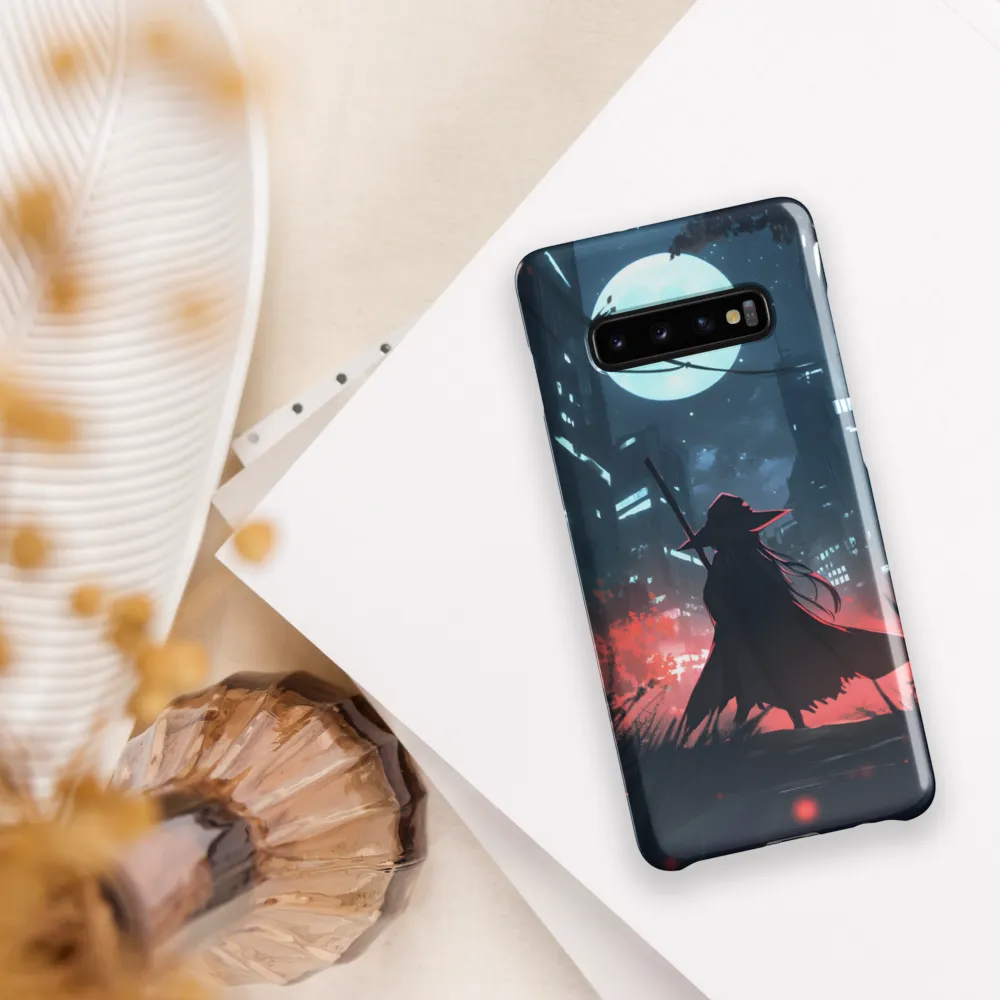 The Enigmatic Witch of the Night City | Phone Case |  S10 Plus | Snap Case | Glossy