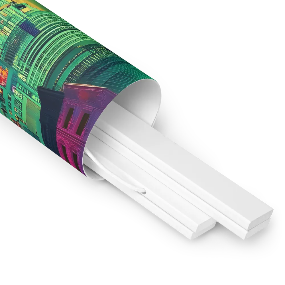 Urban Surrealism: Neon Dreams | Poster With White Wood Hanger | 16″×20″