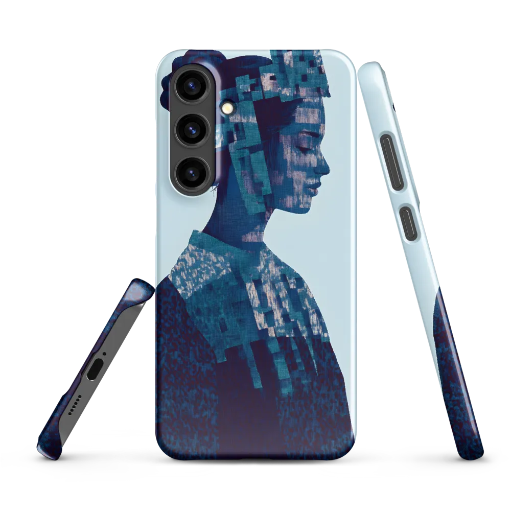 Digital Portrait in Abstract Blue
