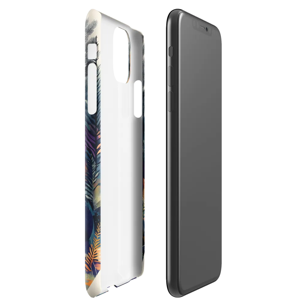 Majestic Serenity: A Geometric Forest Encounter | Phone Case |  11 Pro Max | Snap Case | Glossy