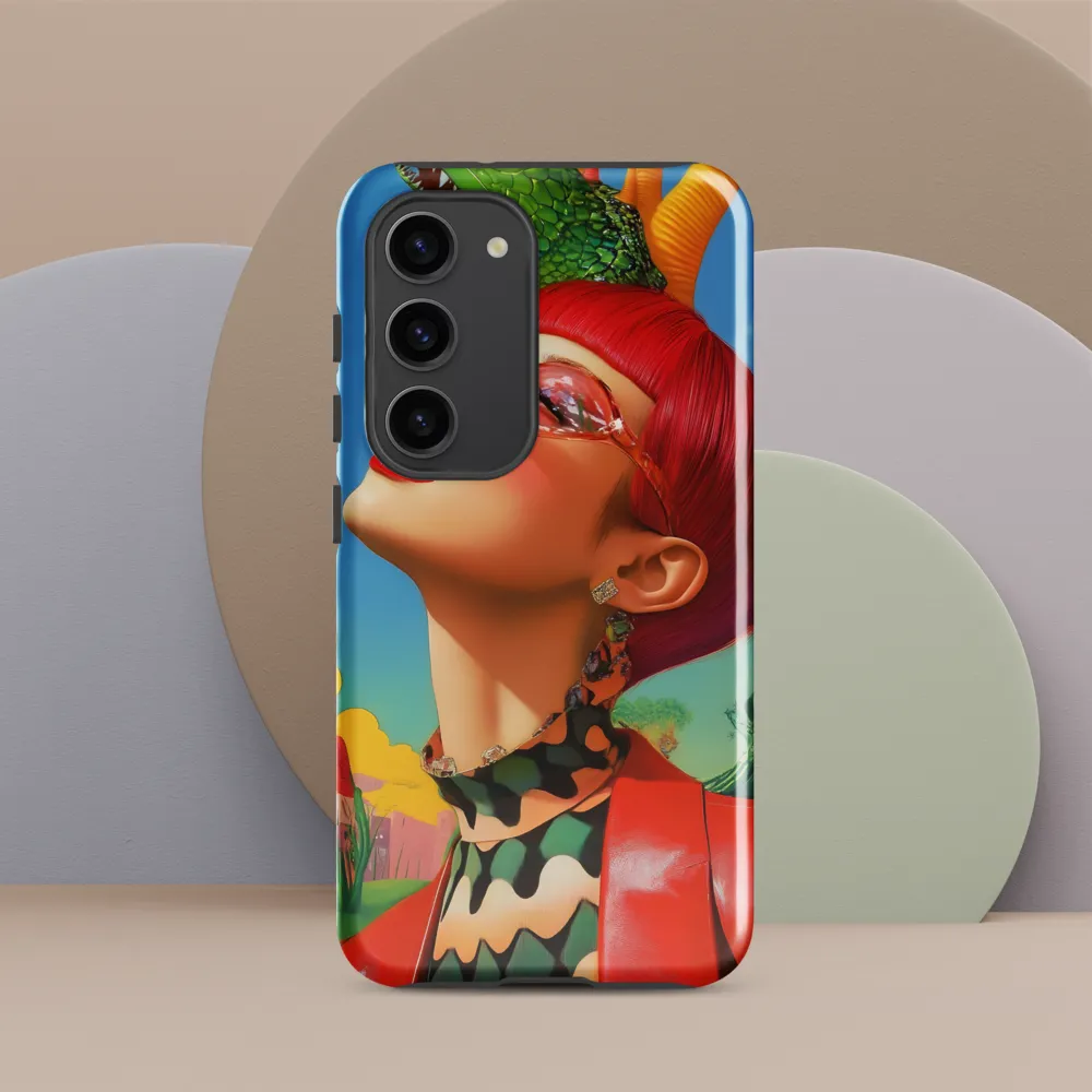 Whimsical Fantasy: A Surreal Portrait | Phone Case |  S23 | Tough Case | Glossy