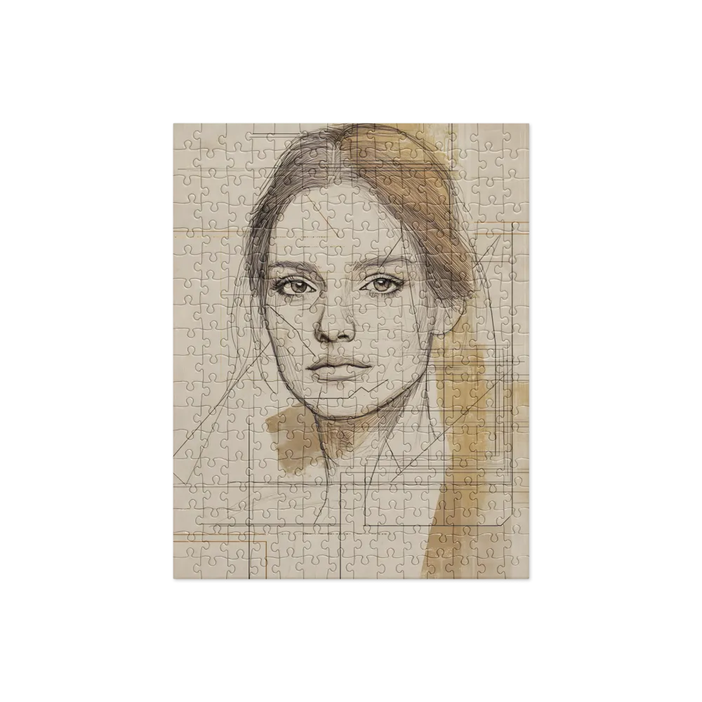 Geometric Elegance: A Modern Portrait | Jigsaw Puzzle | 252/520 pieces