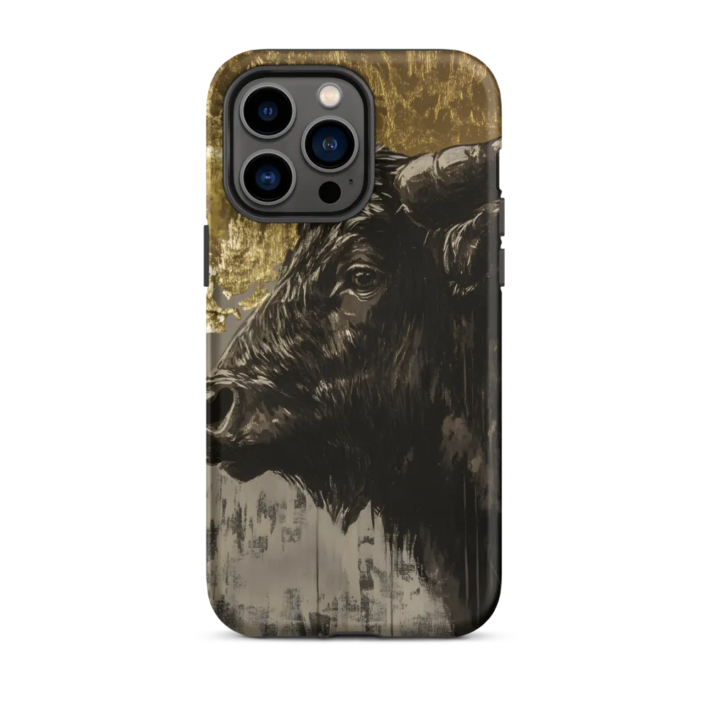 Majestic Bull Against the Golden Horizon