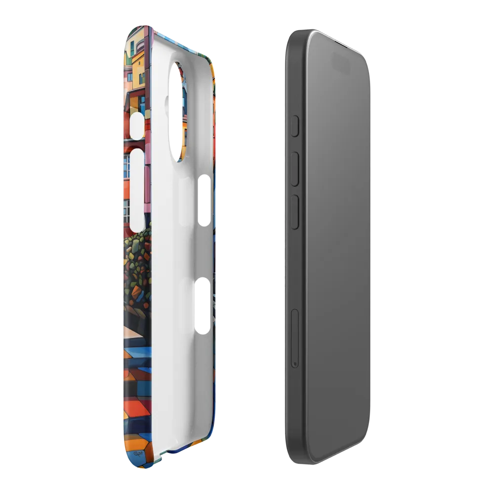 Vibrant Village: A Cubist Journey | Phone Case |  16 | Snap Case | Glossy