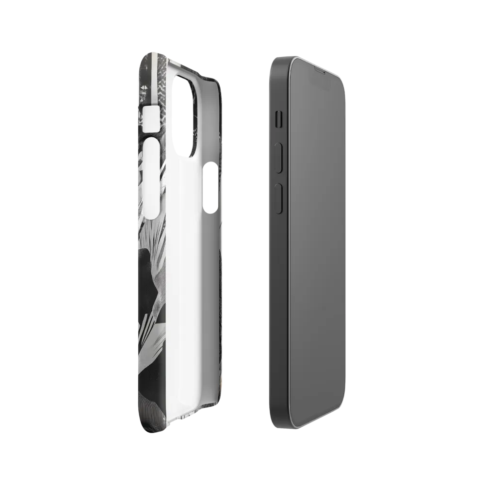 Monochrome Serenity in Tropical Foliage