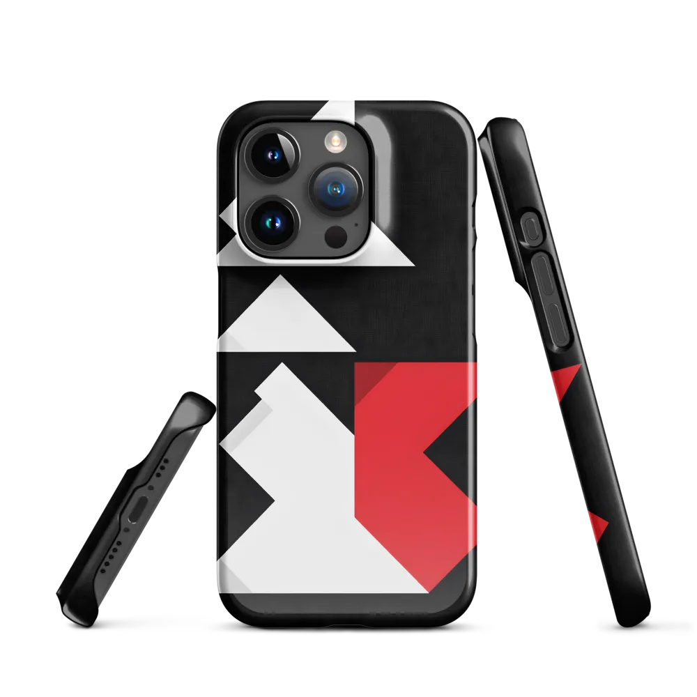 Geometric Symphony in Contrast | Phone Case |  15 Pro | Snap Case | Glossy