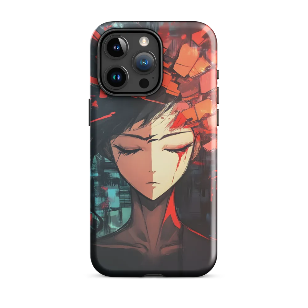 Fragmented Mind: The Silent Struggle | Phone Case |  15 Pro Max | Tough Case | Glossy