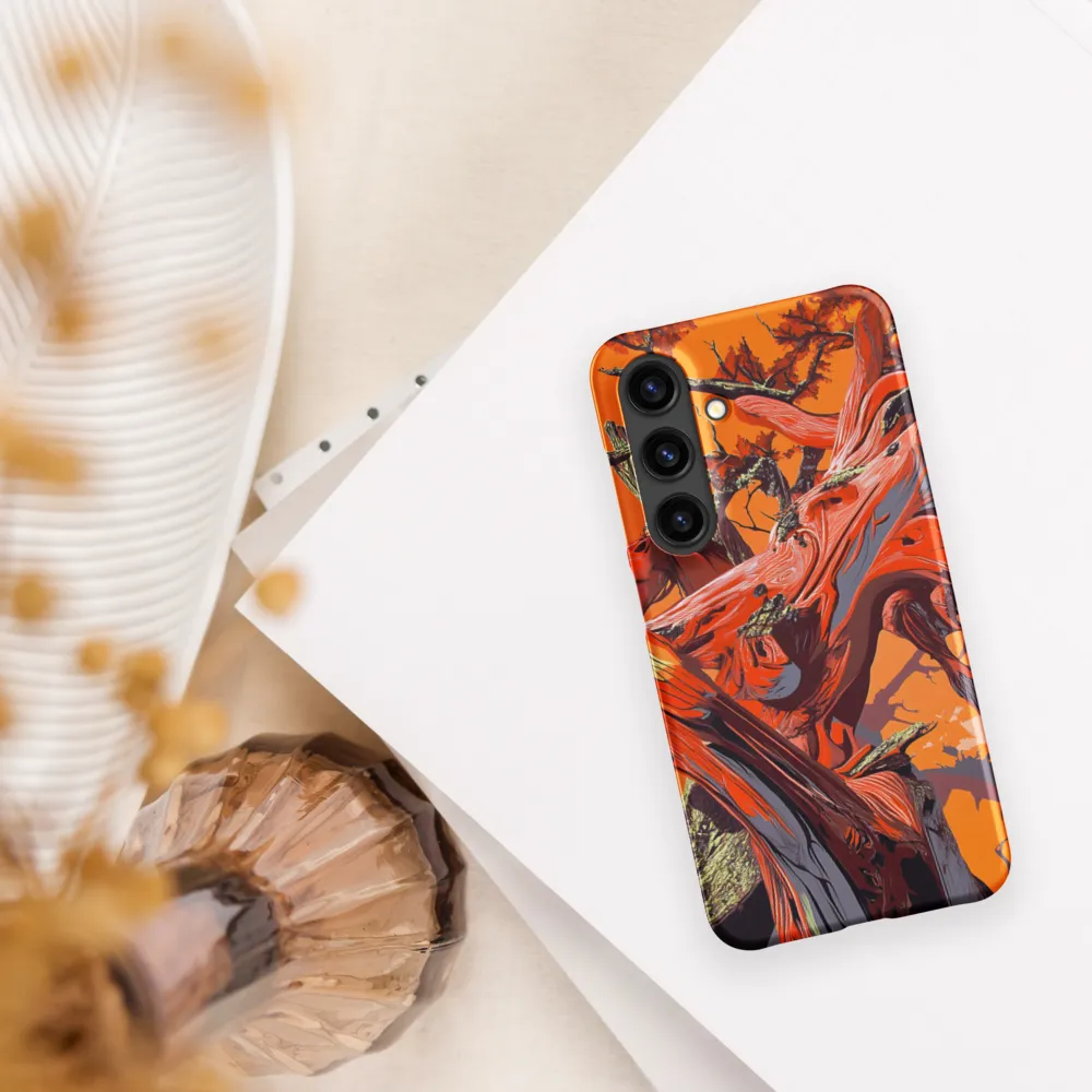 Life in Motion: An Abstract Tree | Phone Case |  S24 | Snap Case | Matte