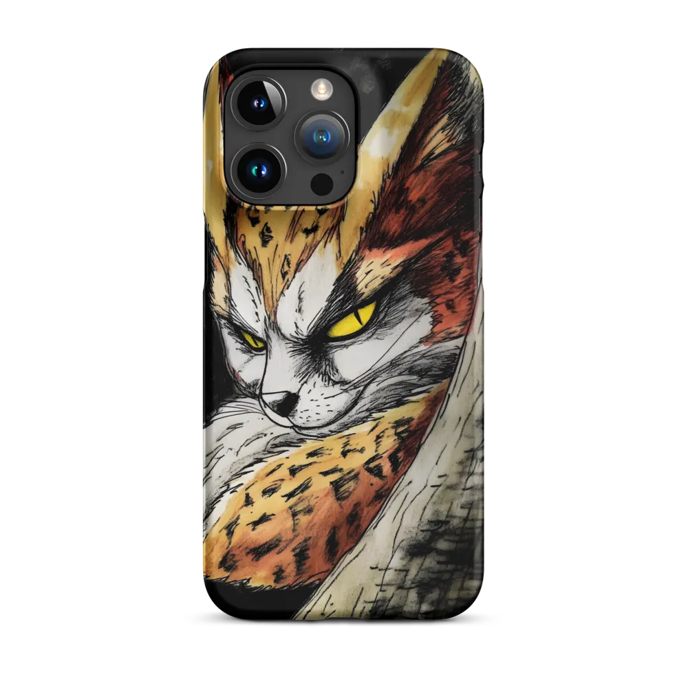 Fierce Gaze of the Wild Cat | Phone Case |  15 Pro Max | Snap Case | Matte
