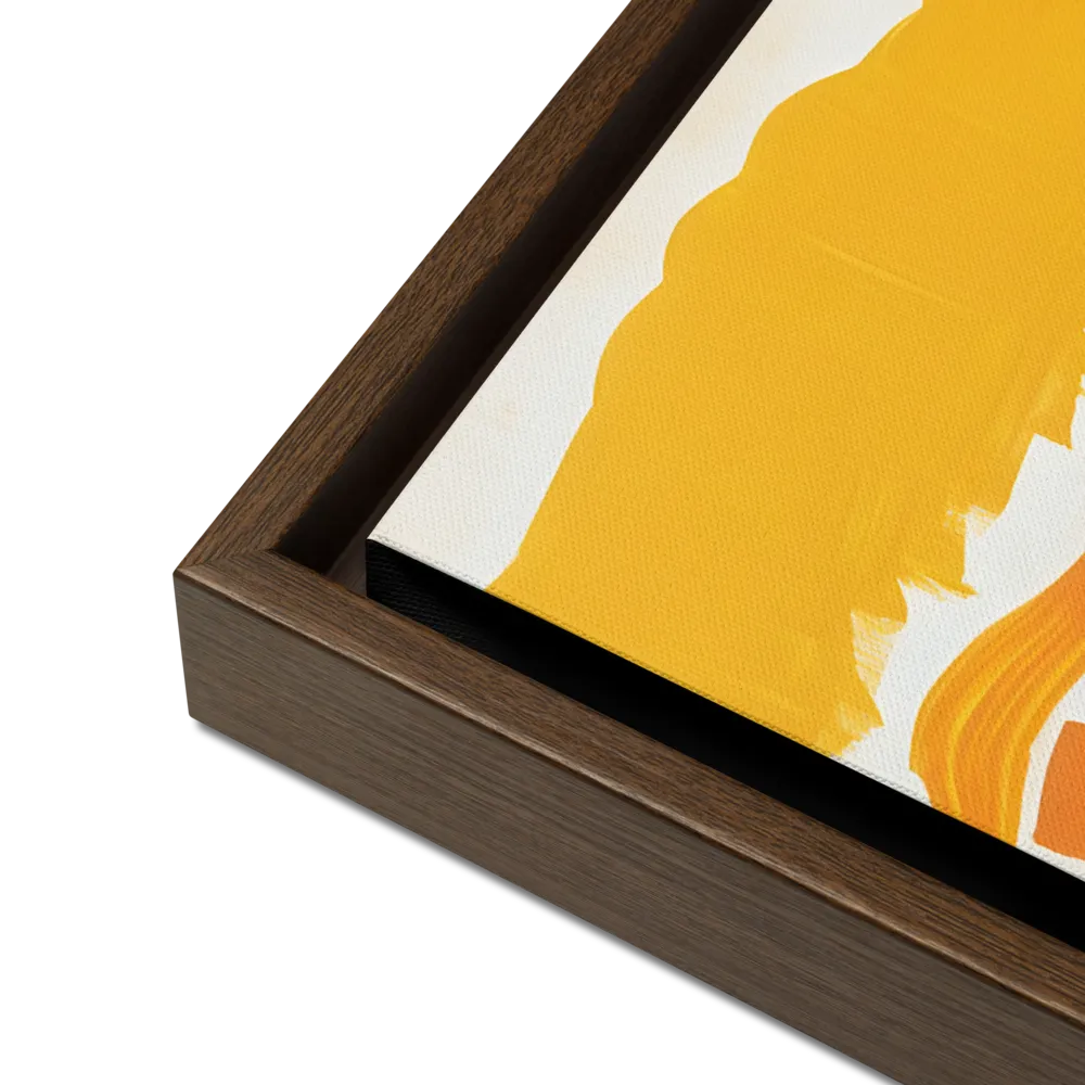 Summer Vibes: Café Conversations | Canvas with Brown Frame | 16″×20″