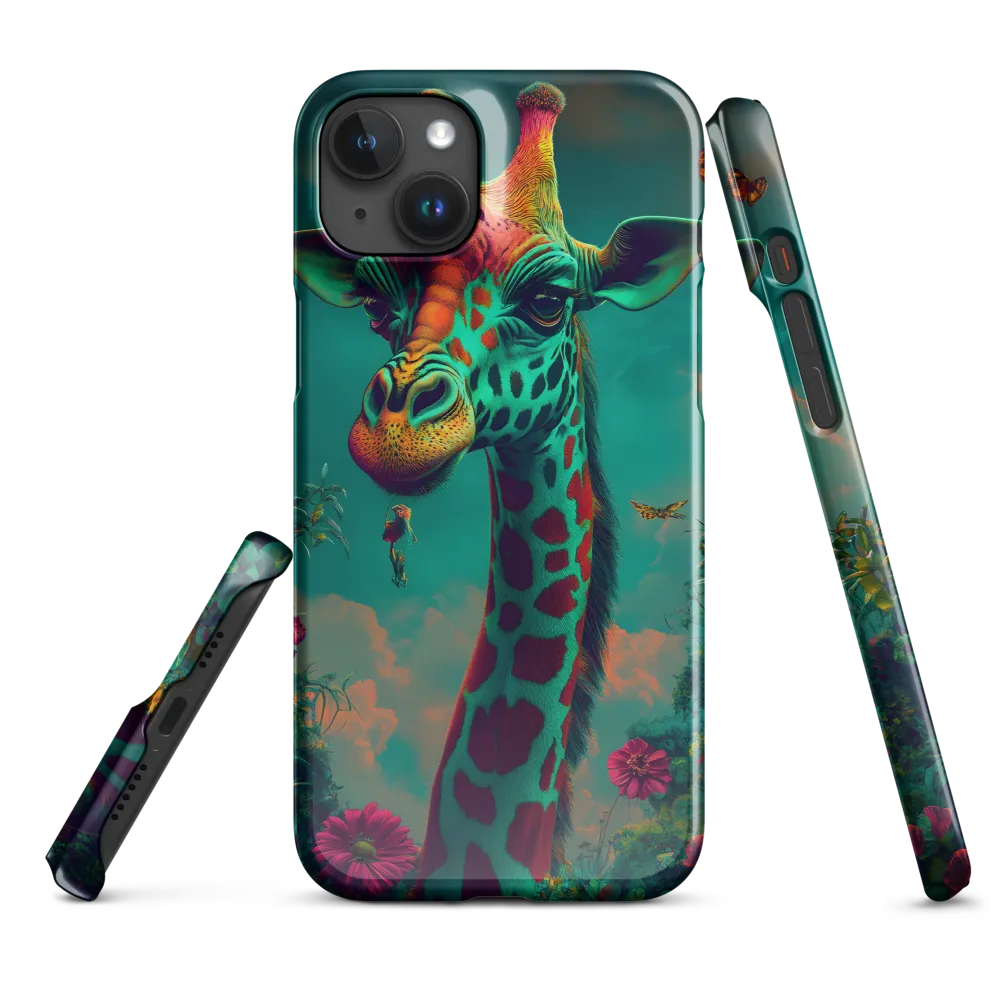 Whimsical Giraffe Among Blossoms