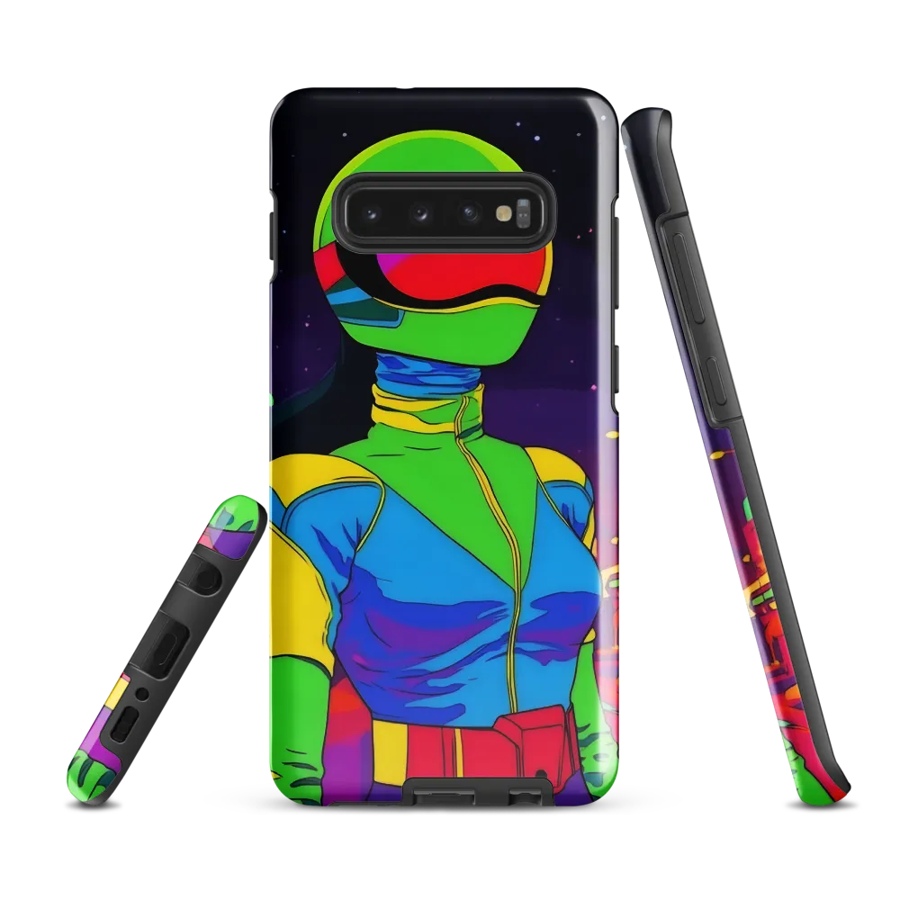 Neon Dreams: A Cyberpunk Odyssey | Phone Case |  S10 Plus | Tough Case | Glossy