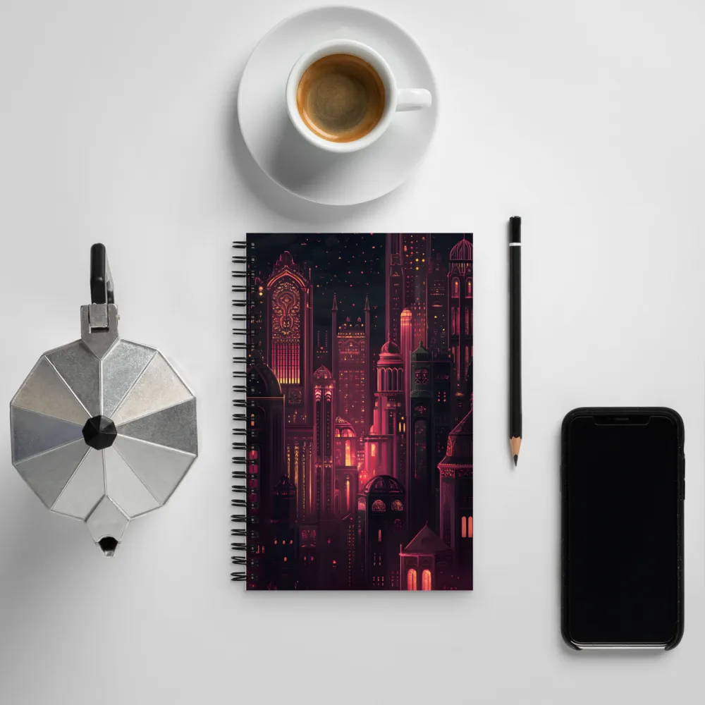 Mystical Metropolis: Dreams of Light | Spiral Notebook