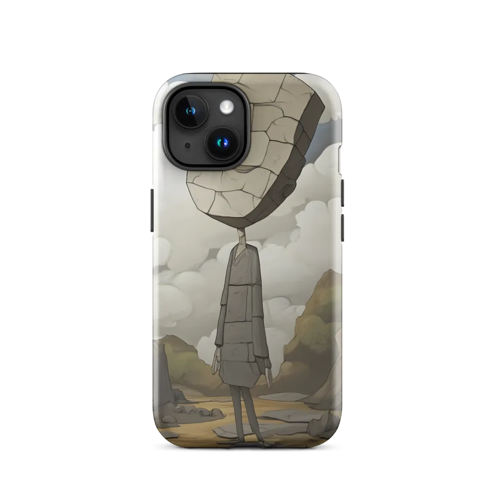 Whimsical Stone Figure in a Rocky Landscape | Phone Case |  15 | Tough Case | Glossy