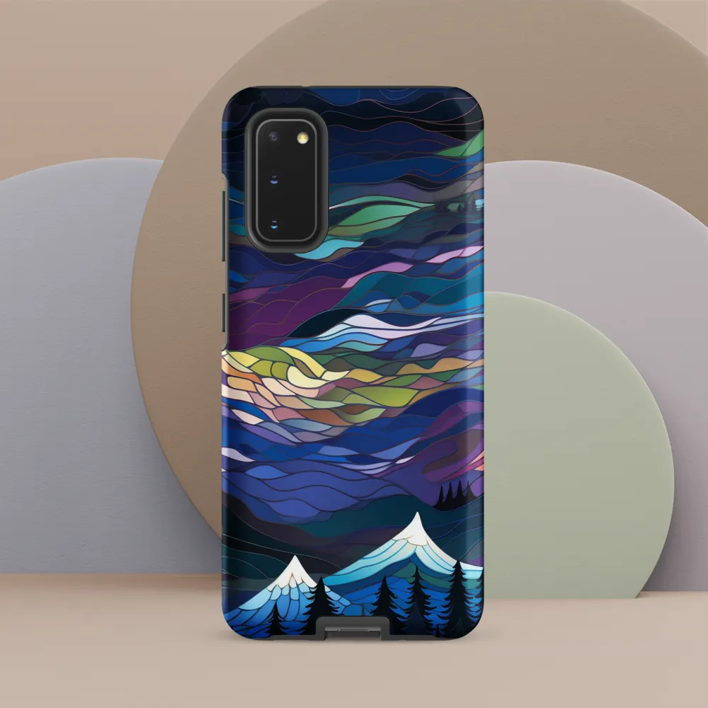 Twilight Peaks: An Abstract Mountain Landscape