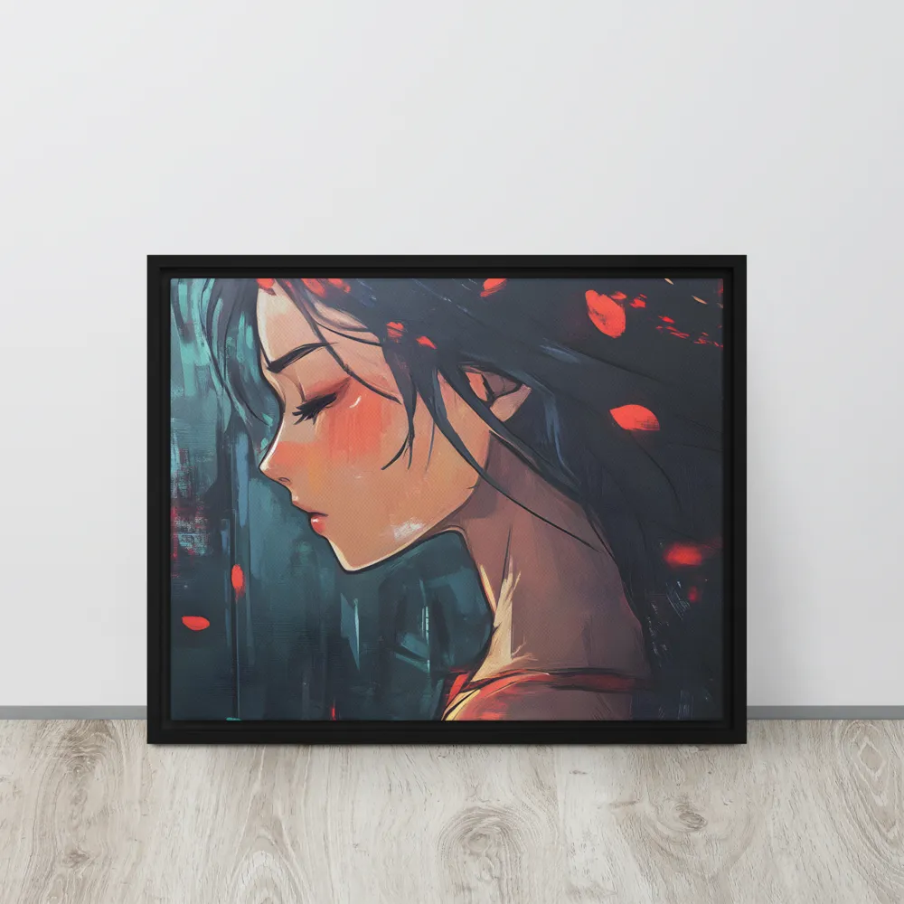 Whispers of Melancholy | Canvas with Black Frame | 16″×20″