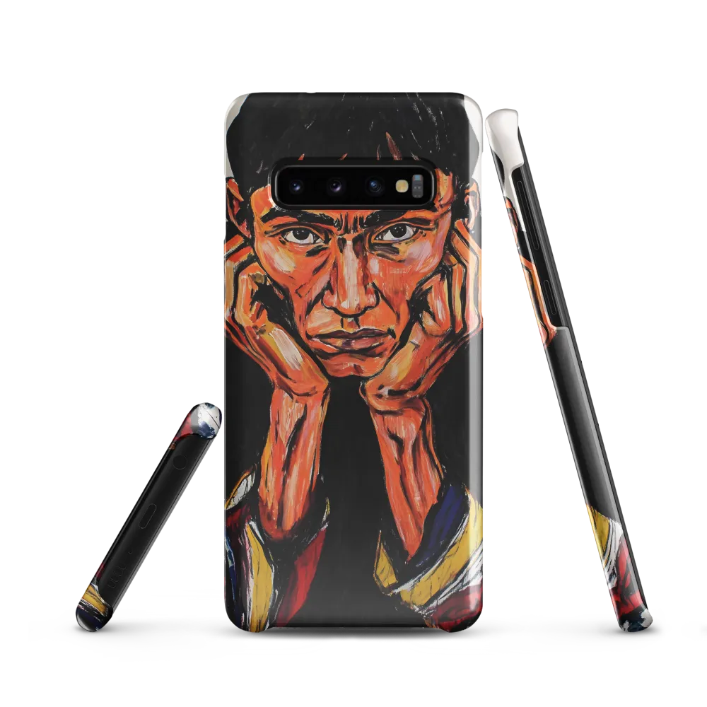 Contemplative Intensity: An Expressionist Portrait