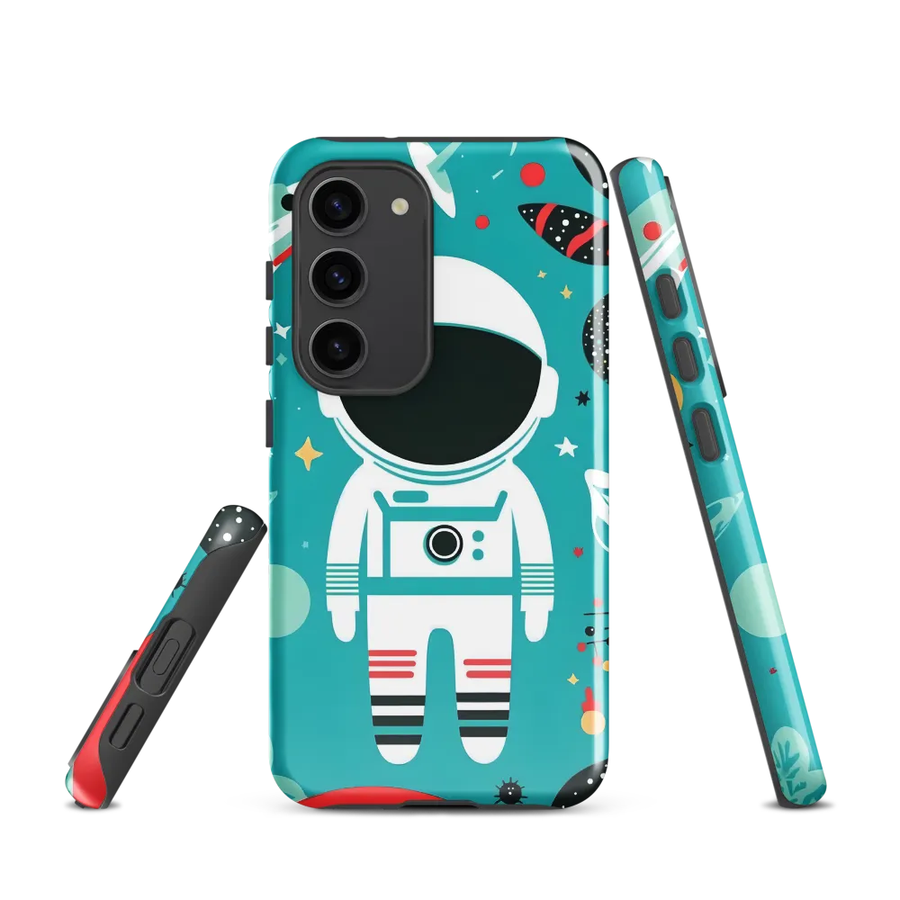 Whimsical Astronaut in Cosmic Wonderland