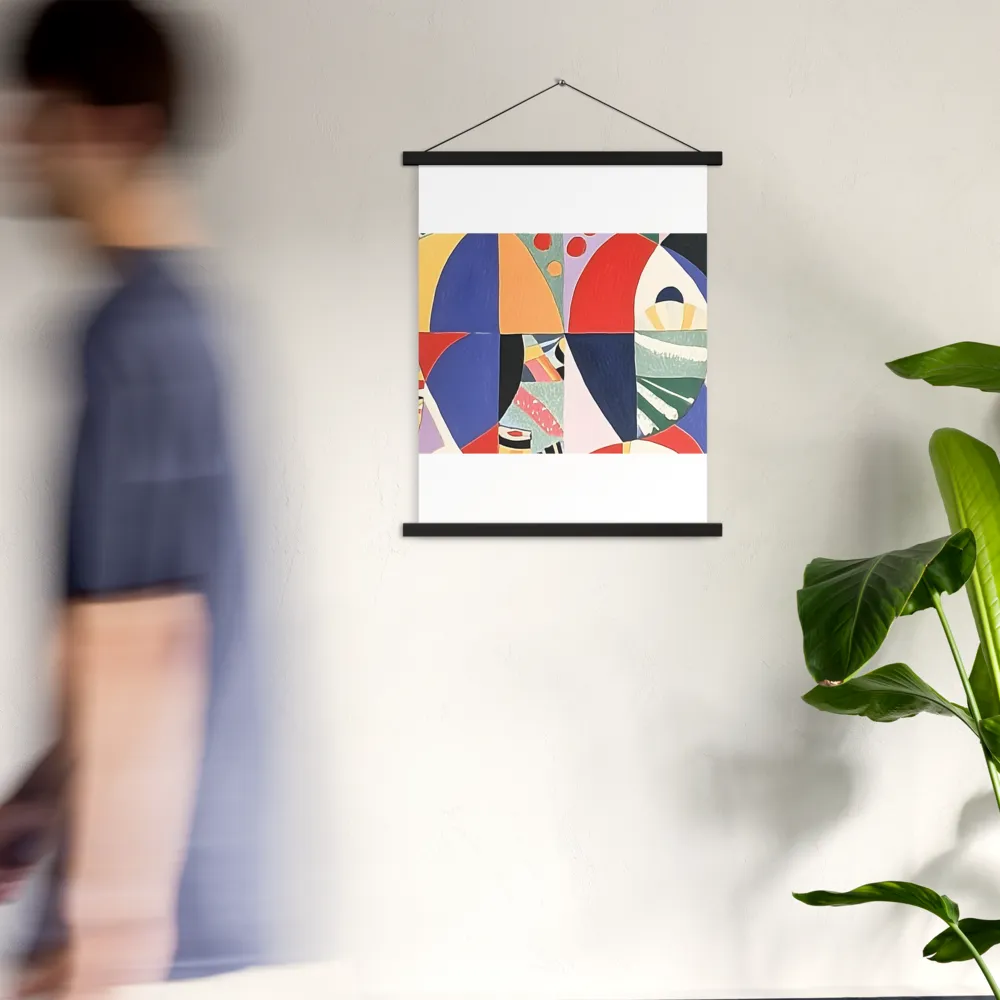 Dynamic Mosaic Symmetry | Poster With Black Wood Hanger | 18″×24″