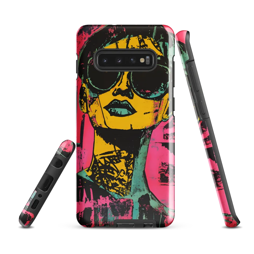 Confident Portrait in Neon Colors | Phone Case |  S10 Plus | Tough Case | Glossy