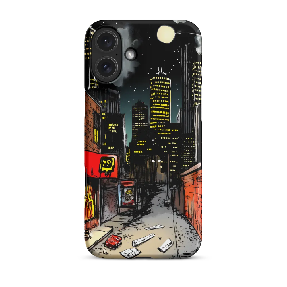 Nocturnal Cityscape: The Hidden Alley | Phone Case |  16 Plus | Snap Case | Matte