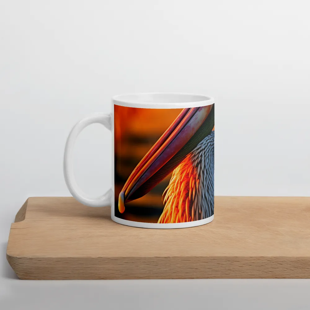 Elegance of the Pelican at Sunset | Mugs | Multiple Sizes & Colors