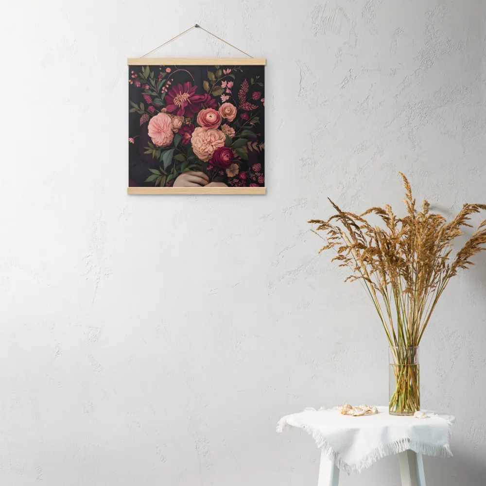 Botanical Elegance | Poster With Oak Wood Hanger | 16″×16″