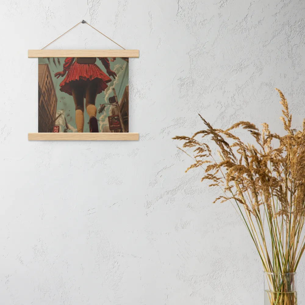 Flight of the Urban Dreamer | Poster With Oak Wood Hanger | 10″×10″