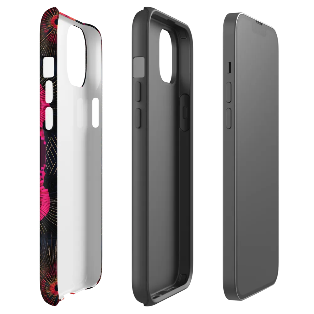 Dynamic Geometric Symphony | Phone Case |  14 Plus | Tough Case | Matte