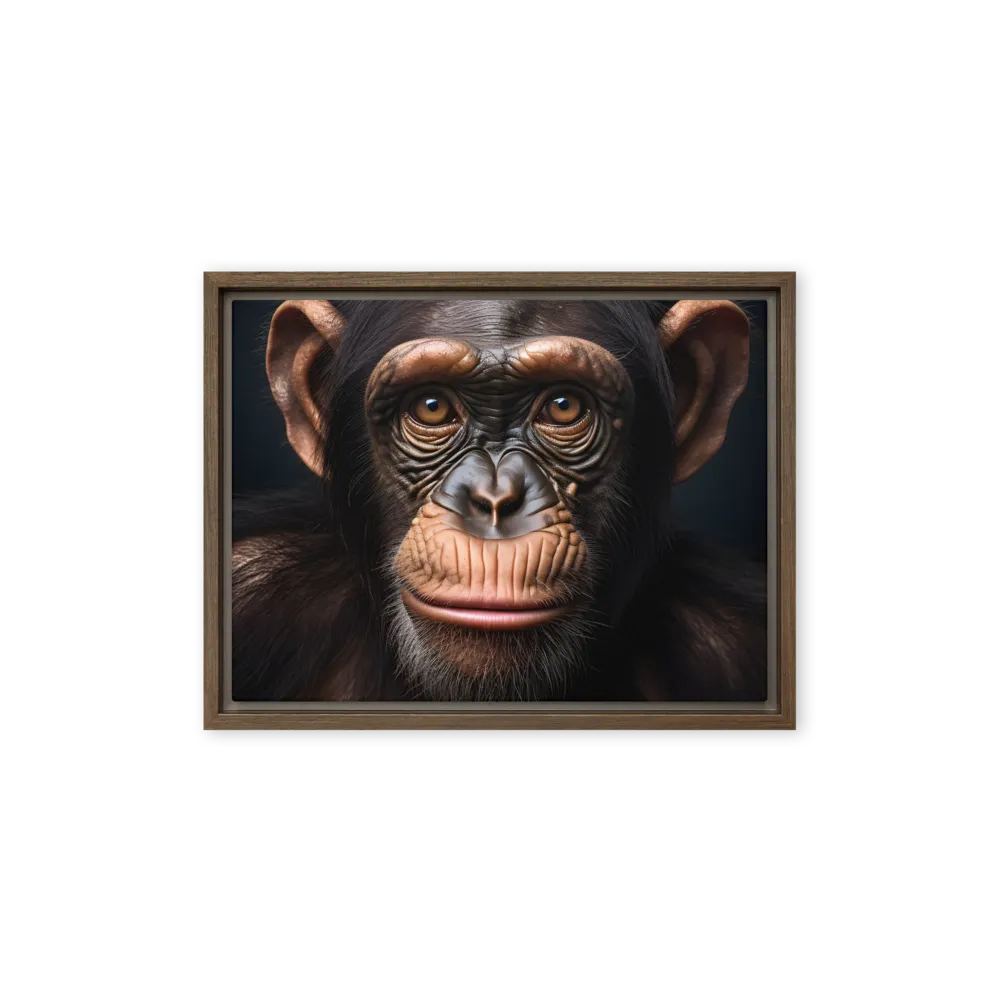 Whispers of Curiosity | Canvas with Brown Frame | 12″×16″
