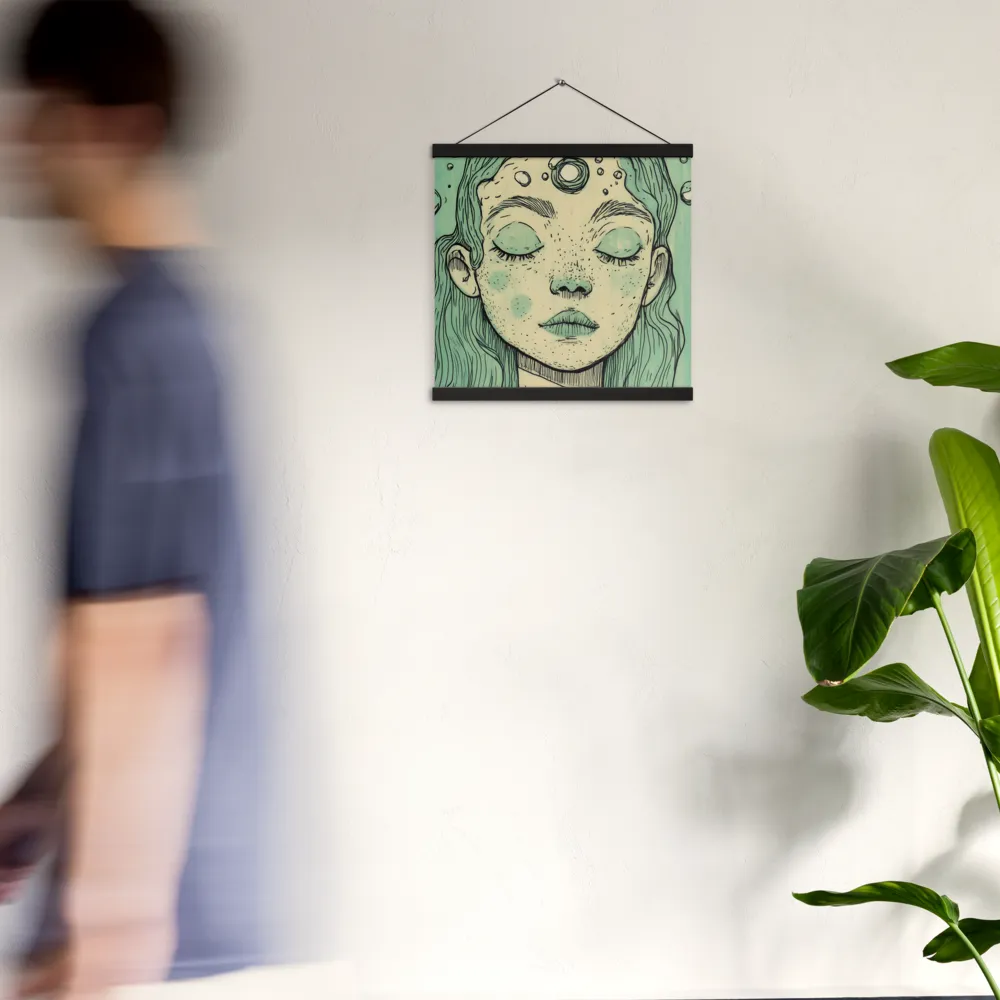 Beneath the Surface | Poster With Black Wood Hanger | 16″×16″