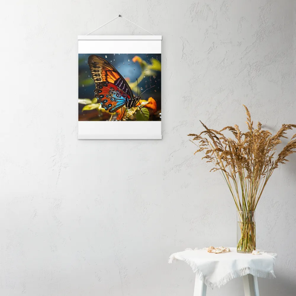 Dance of Colors: The Butterfly's Elegance | Poster With White Wood Hanger | 16″×20″