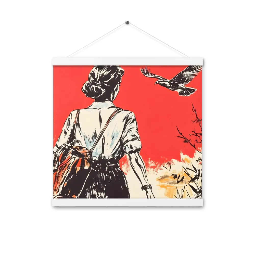 Journey Beyond the Horizon | Poster With White Wood Hanger | 16″×16″