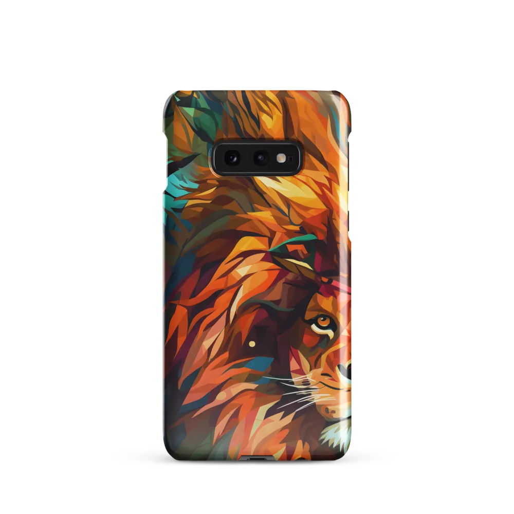 Majestic Gaze: The Polygonal Lion