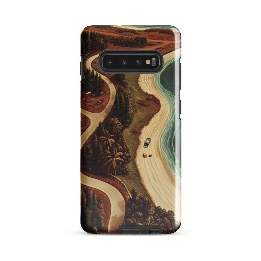 Winding Serenity: A Coastal Journey | Phone Case |  S10 Plus | Tough Case | Glossy