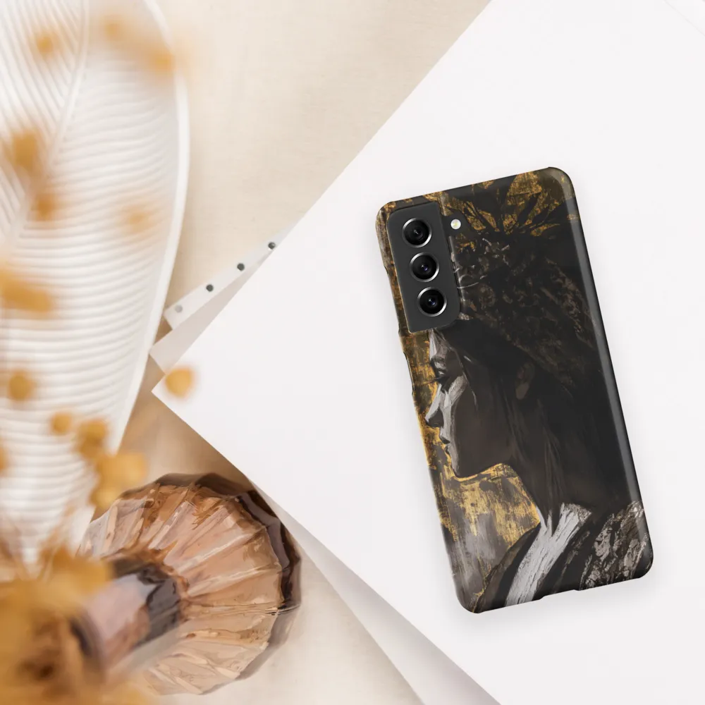 Golden Elegance: A Modern Profile Portrait