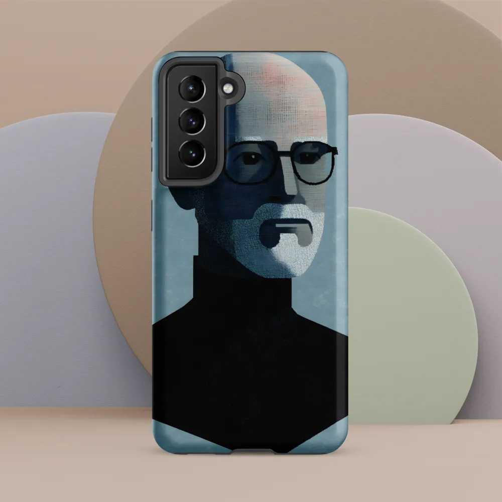 Minimalist Portrait of a Modern Man | Phone Case |  S21 FE | Tough Case | Matte