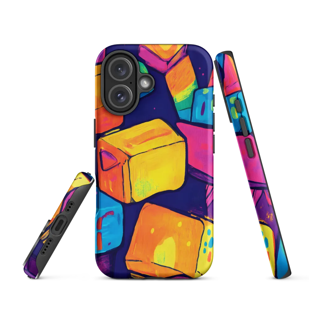 Vibrant Shapes of Joy | Phone Case |  16 | Tough Case | Matte