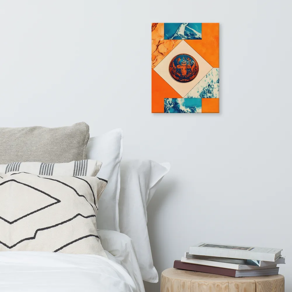 Harmonious Encounters: Abstract Geometry | Canvas | 12″×16″