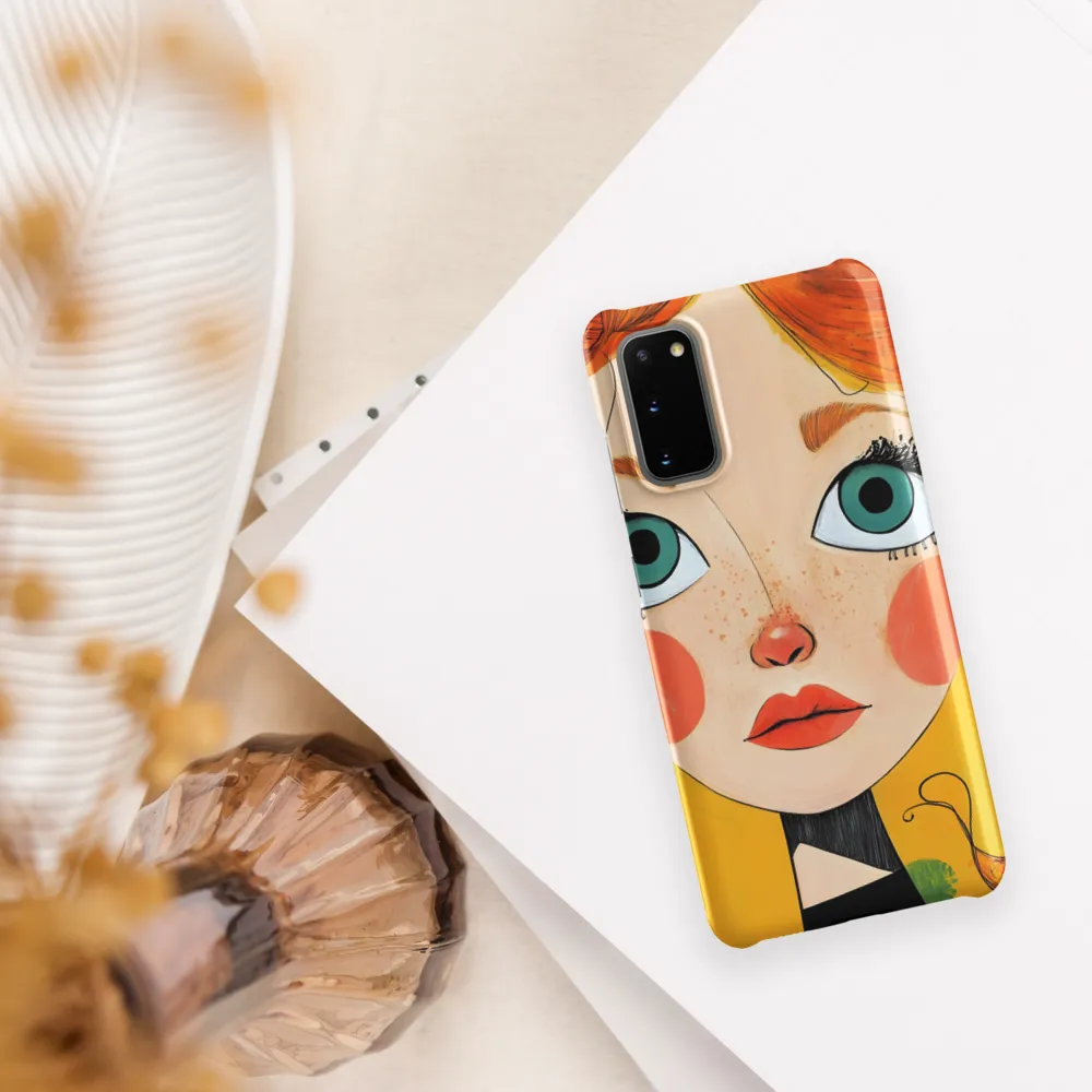 Whimsical Portrait of a Girl | Phone Case |  S20 | Snap Case | Matte